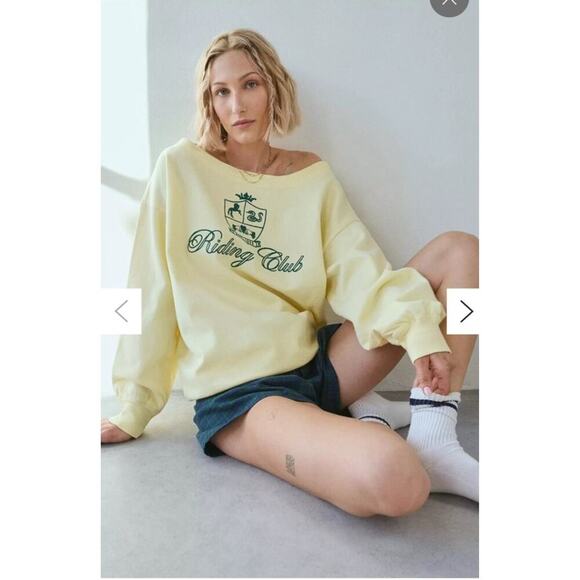 NWOT Out From Under Imani Sweatshirt Size Small Yellow - Picture 1 of 4